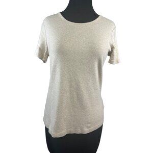 White Stag Oatmeal Colored Womens Size Medium Short Sleeve Basic Tshirt